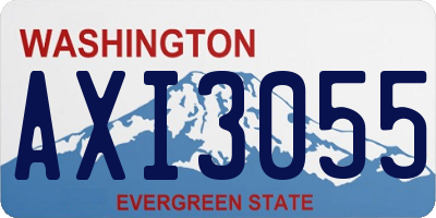 WA license plate AXI3055