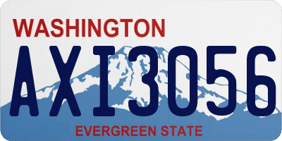 WA license plate AXI3056
