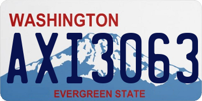 WA license plate AXI3063