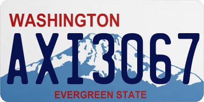 WA license plate AXI3067