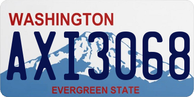 WA license plate AXI3068