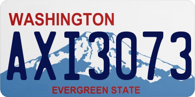 WA license plate AXI3073