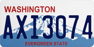 WA license plate AXI3074