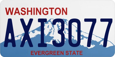 WA license plate AXI3077