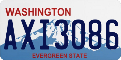 WA license plate AXI3086