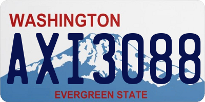 WA license plate AXI3088