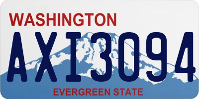 WA license plate AXI3094