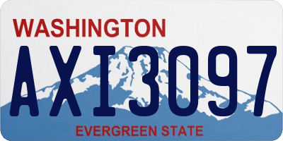 WA license plate AXI3097