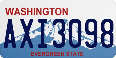 WA license plate AXI3098