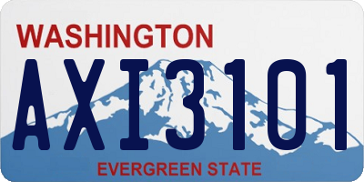 WA license plate AXI3101