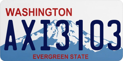 WA license plate AXI3103
