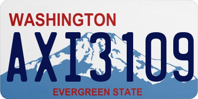 WA license plate AXI3109