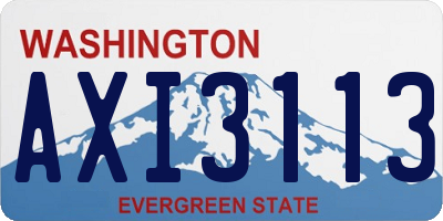 WA license plate AXI3113