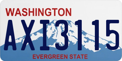 WA license plate AXI3115