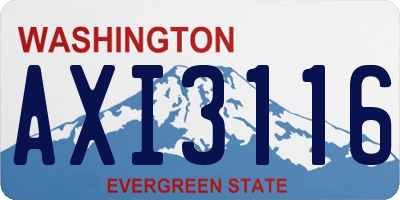 WA license plate AXI3116