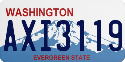 WA license plate AXI3119