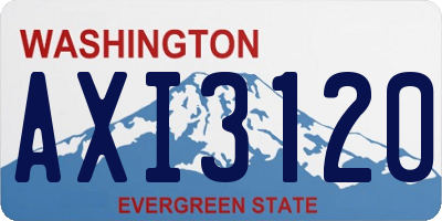 WA license plate AXI3120