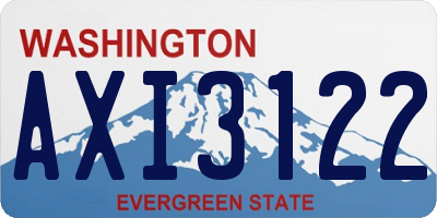 WA license plate AXI3122