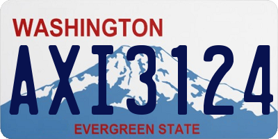 WA license plate AXI3124