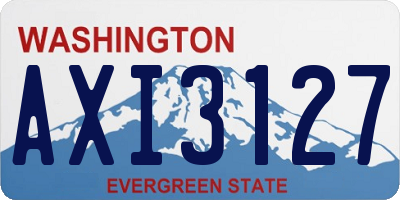 WA license plate AXI3127