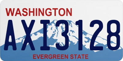 WA license plate AXI3128