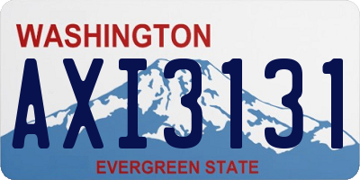 WA license plate AXI3131