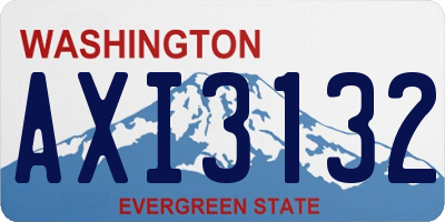 WA license plate AXI3132