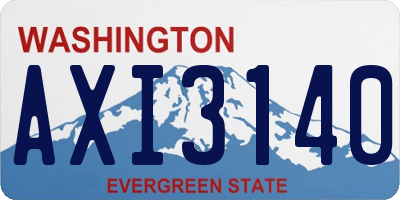 WA license plate AXI3140