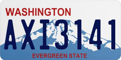 WA license plate AXI3141