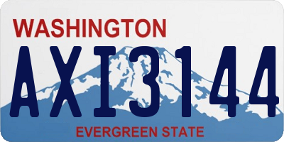 WA license plate AXI3144