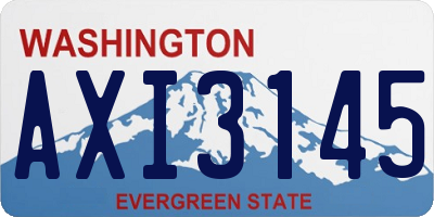 WA license plate AXI3145