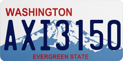 WA license plate AXI3150