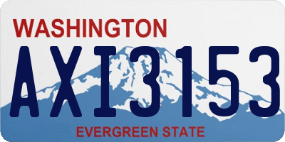WA license plate AXI3153