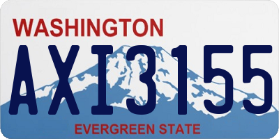 WA license plate AXI3155