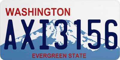 WA license plate AXI3156