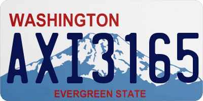 WA license plate AXI3165