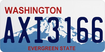WA license plate AXI3166