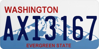 WA license plate AXI3167