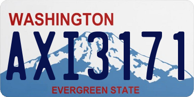 WA license plate AXI3171