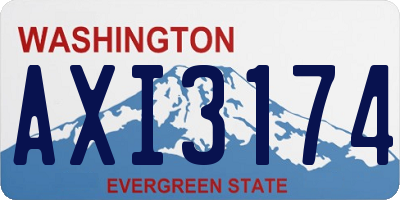 WA license plate AXI3174