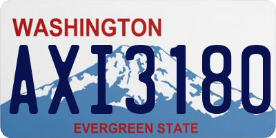 WA license plate AXI3180
