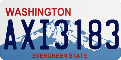 WA license plate AXI3183