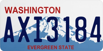 WA license plate AXI3184