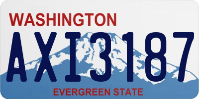 WA license plate AXI3187