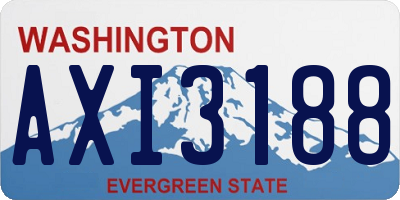 WA license plate AXI3188