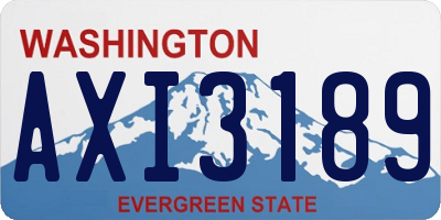 WA license plate AXI3189