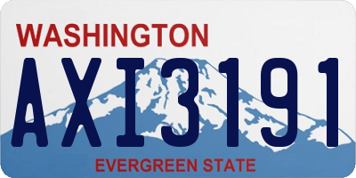 WA license plate AXI3191