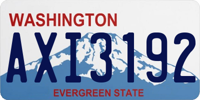 WA license plate AXI3192
