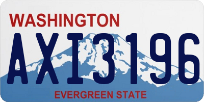 WA license plate AXI3196