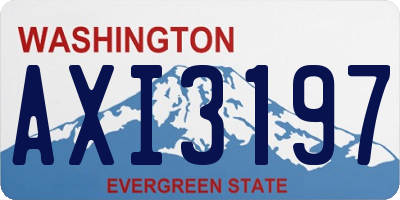 WA license plate AXI3197